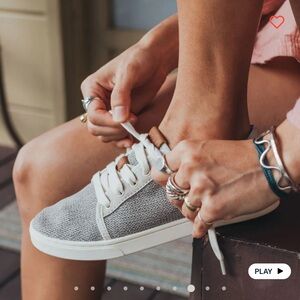 OluKai Women's Gray and White Sneakers Size 7